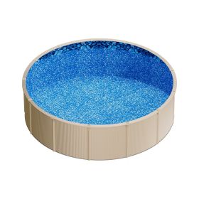 15ft Pool Liner, Round Overlap Swimming Pool Liner for 54 in Wall Height, Premium Vinyl, Easy Install with Leak-Proof Patches